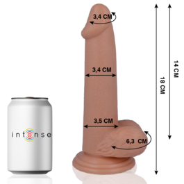10 pene realístico 18 cm Ø 3.4 cm MR Intense