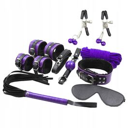 Bdsm set 8pcs lila / negro Secretplay