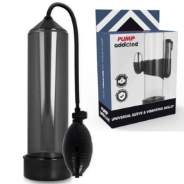 Bomba erección rx3 negro con vibrador Pump Addicted