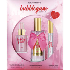 Bubblegum Play, kit con aceite, gel y brillo de labios