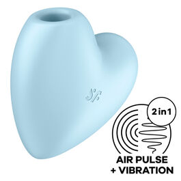 Cutie heart estimulador y vibrador azul Satisfyer