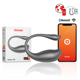 Huevo vibrador Oninder con app, negro