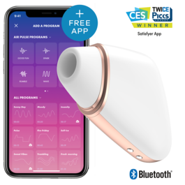 Love triangle estimulador y vibrador blanco Satisfyer