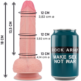 Mustang dildo realístico liquid silicone 18 cm Ø 4.14 cm Rockarmy