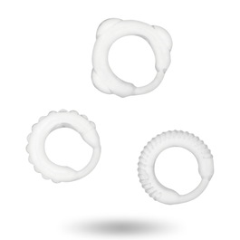 Set 3 anillos pene clear Addicted Toys