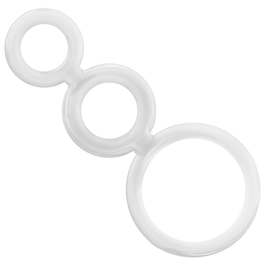 Set anillos pene y testículos clear Addicted Toys